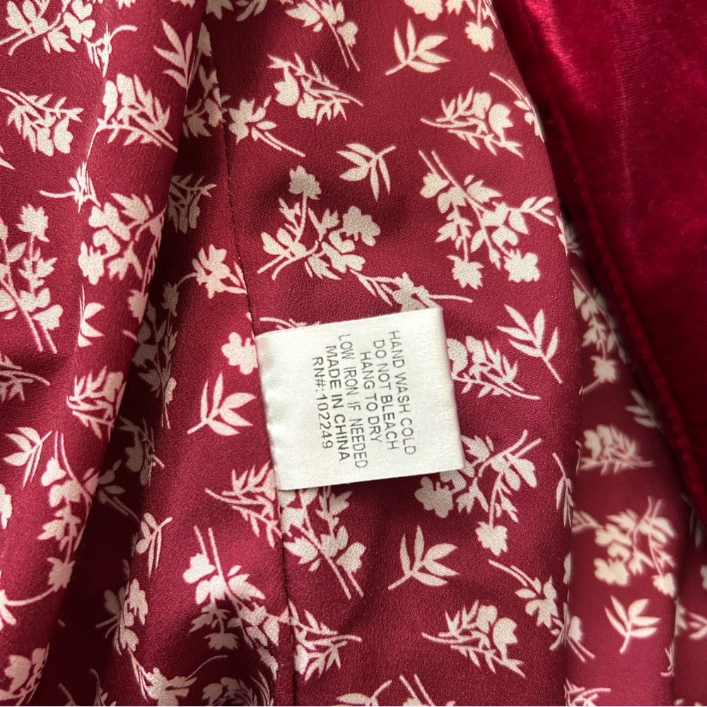 Skies Are Blue Deep Red Velvet Blazer - Picture 12 of 12